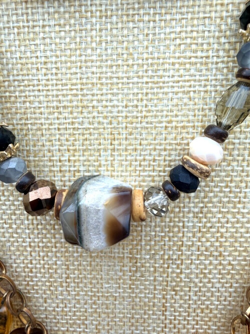 Vintage Boho Jewelry Lot 50 Pcs Mixed Materials Wear Necklace Earrings Bracelets - Picture 10 of 15